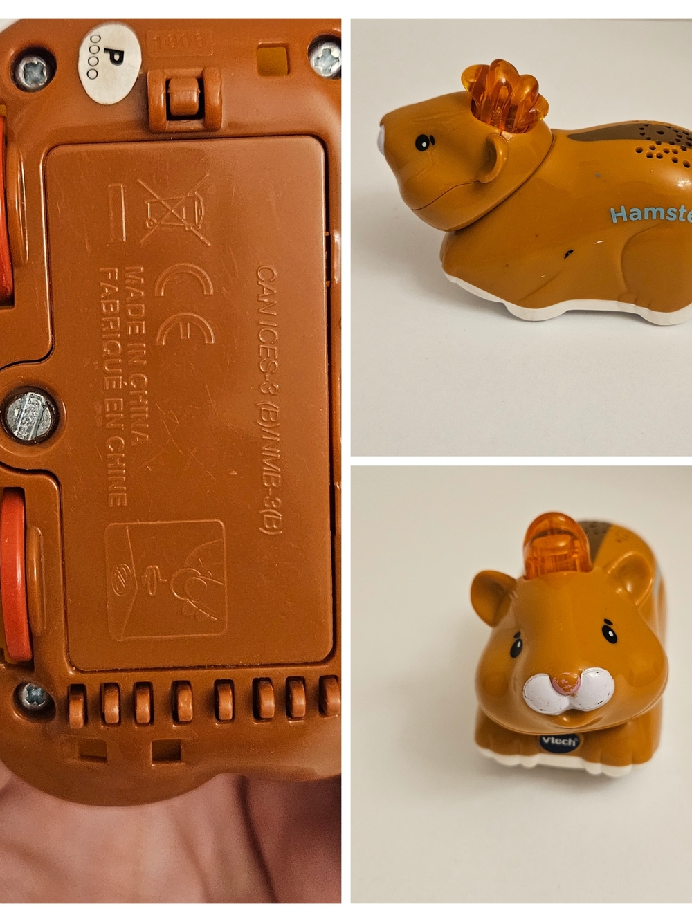 Vtech Go! Go! Smart Animals Brown Hamster Tested Works